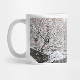 Snowing In Woods Mug